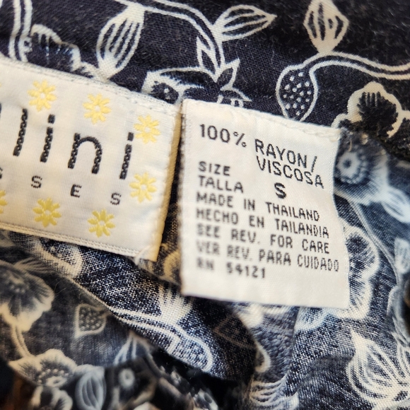 Vintage 90s Pellini Black Floral Dress | S - Picture 5 of 7